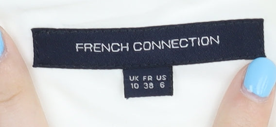 Brand and care label for French Connection Women’s Ivory Sleeveless Dress UK 10
