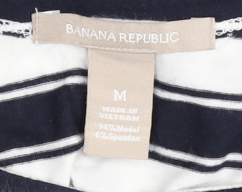 Banana Republic Women's Multicoloured Striped T-Shirt M