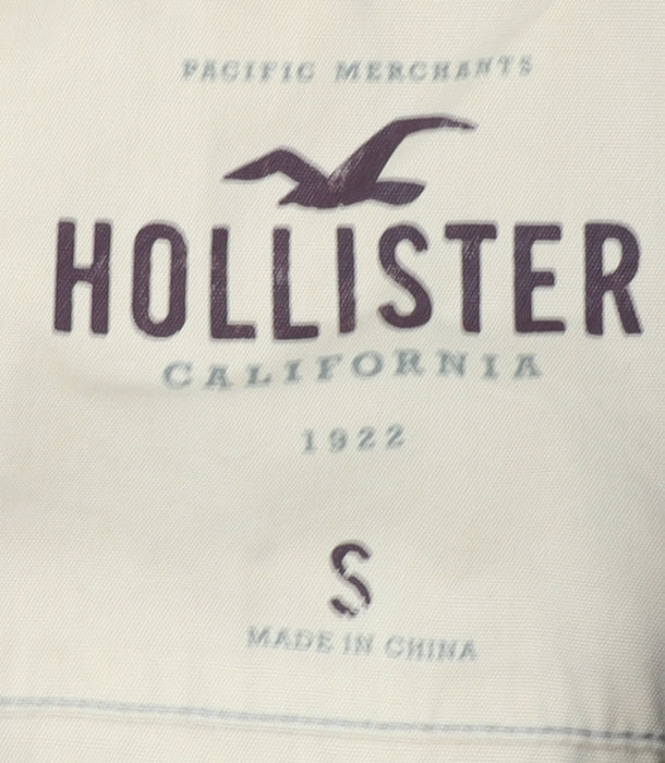 Hollister Men's Red Hoodie S Full Zip Logo