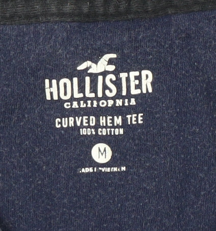Hollister Men's Blue Gradient Short Sleeve T-Shirt M
