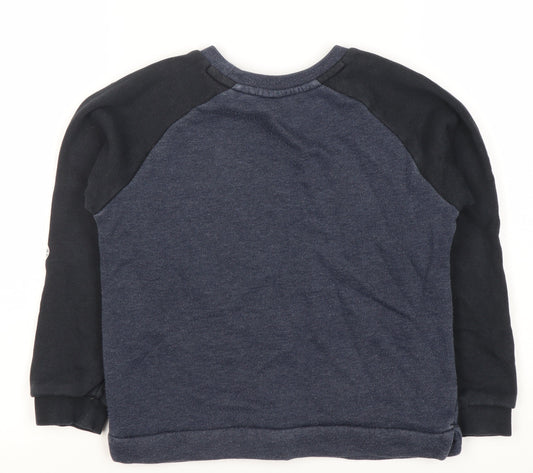 Nike Boys Blue Black Sweatshirt - Size 7-8 Yrs