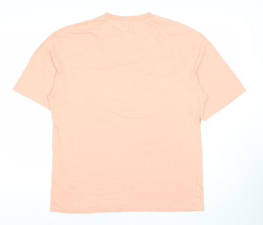 Jack & Jones Men's Pink Crew Neck T-Shirt Size M