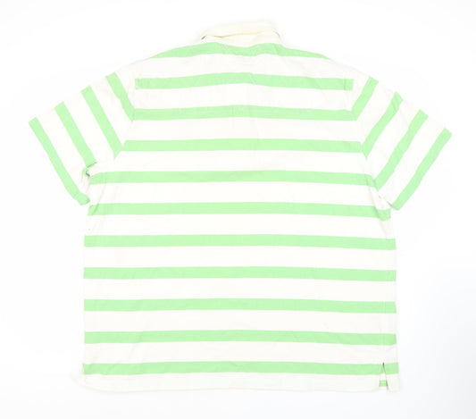 Polo Ralph Lauren Men's Green Striped Polo Shirt XL