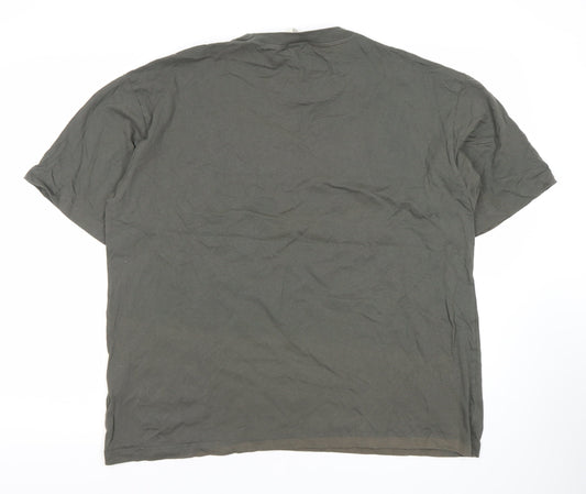 Champion Men's Grey Short Sleeve T-Shirt, L