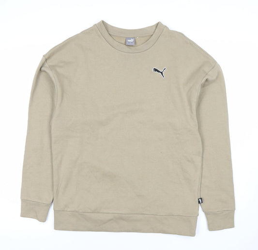 Puma Men’s Beige Crew Neck Pullover Sweatshirt S