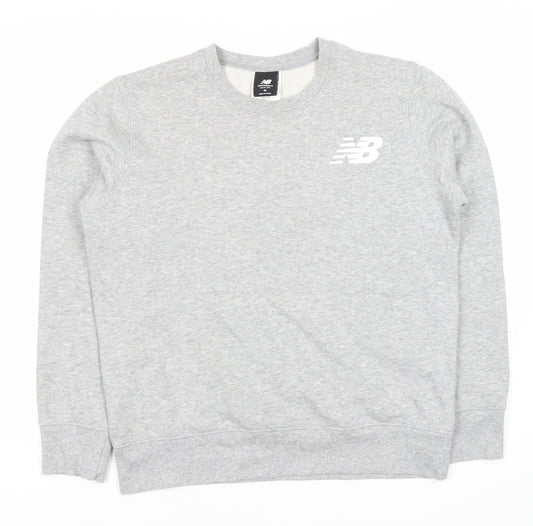 New Balance Men's Grey Logo Sweatshirt, M