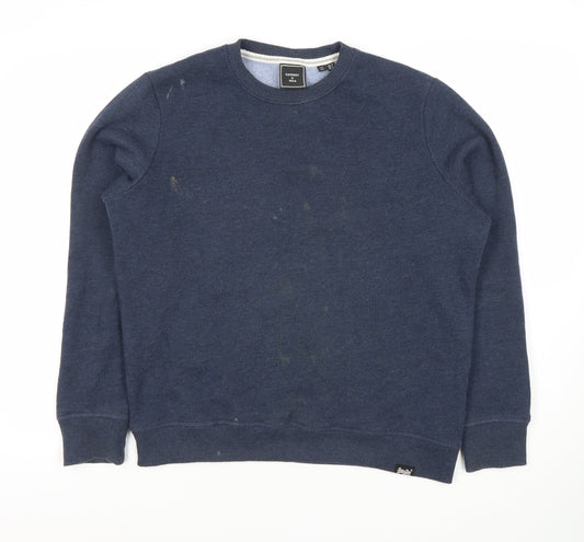 Womens UK 6 Regular Superdry Blue Pullover Sweatshirt