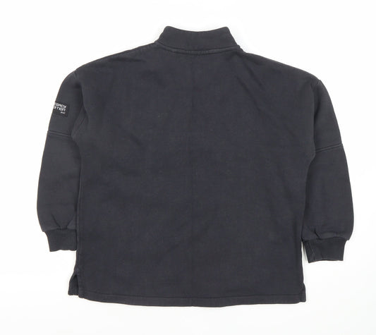 Marks and Spencer Boys Black Fleece Hoodie 9-10 Years