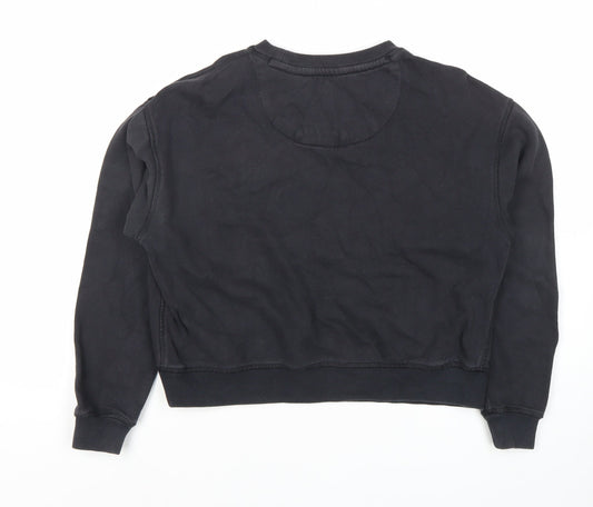 Jack Wills Women's Black Crew Neck Logo Sweatshirt