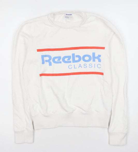 Reebok Men's White XS Pullover Sweatshirt