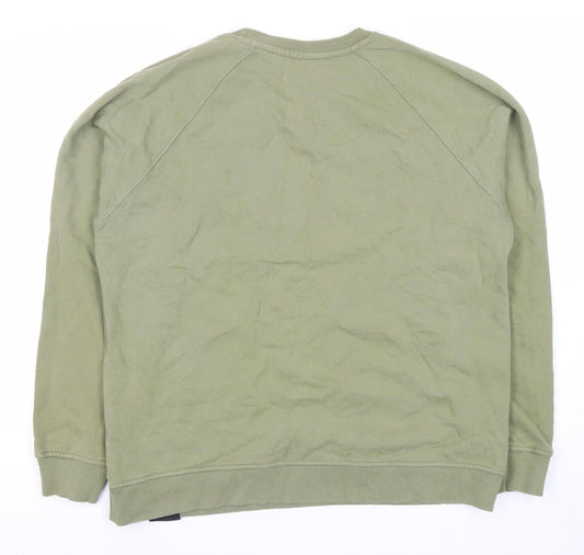 Inis Meáin Men's Green Pullover Sweater, Size L, Organic Cotton