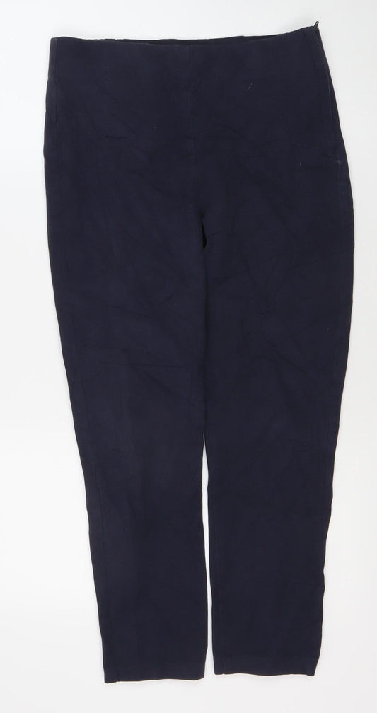 Jaeger Women's Blue Trousers Size 12 Regular Fit