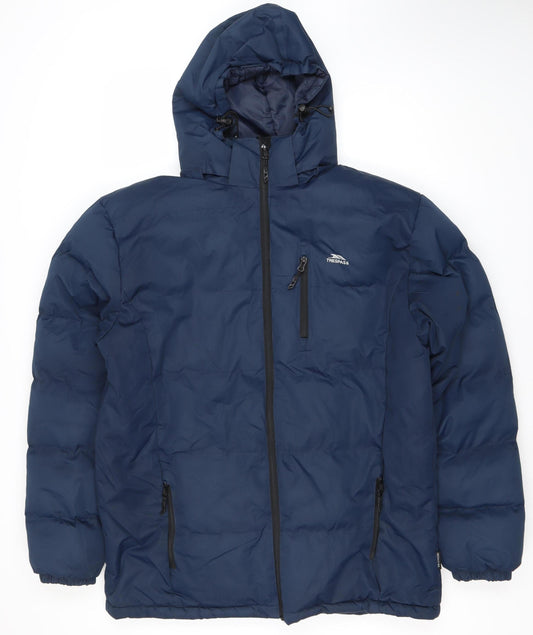 Trespass Men’s Blue Puffer Jacket M Waterproof