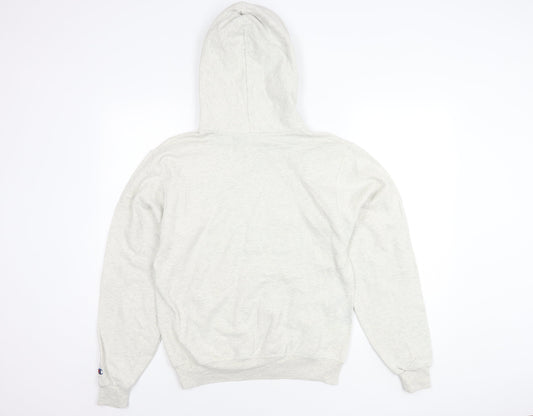 Champion Unisex Grey Pullover Hoodie S - Casual Fleece