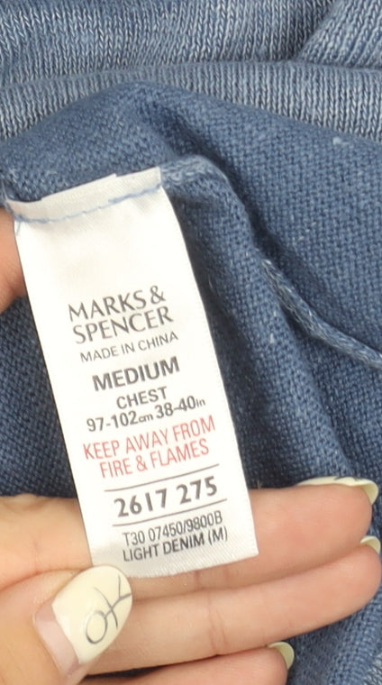 Marks and Spencer Men's Blue Pullover Jumper M