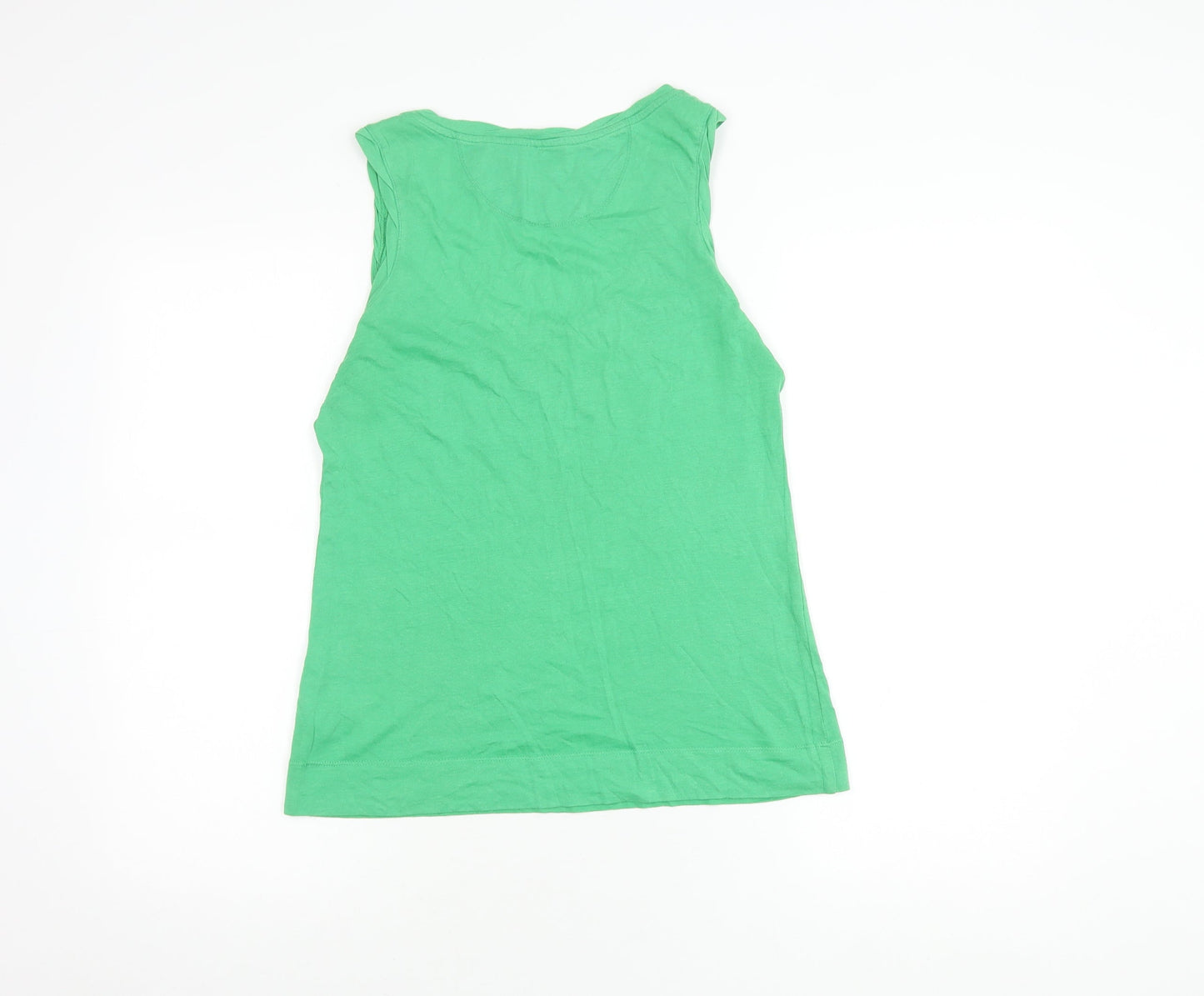 Fat Face Women's Green Tank, Size 12, Scoop Neck