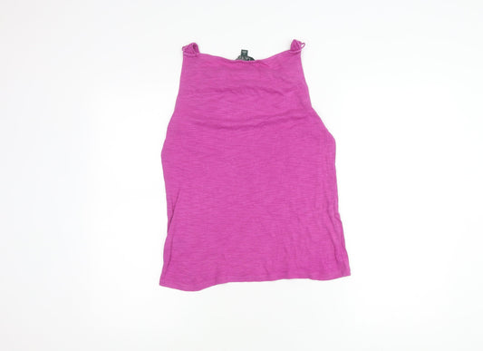 Ralph Lauren Women's Pink Cotton Sleeveless Tank Camisole
