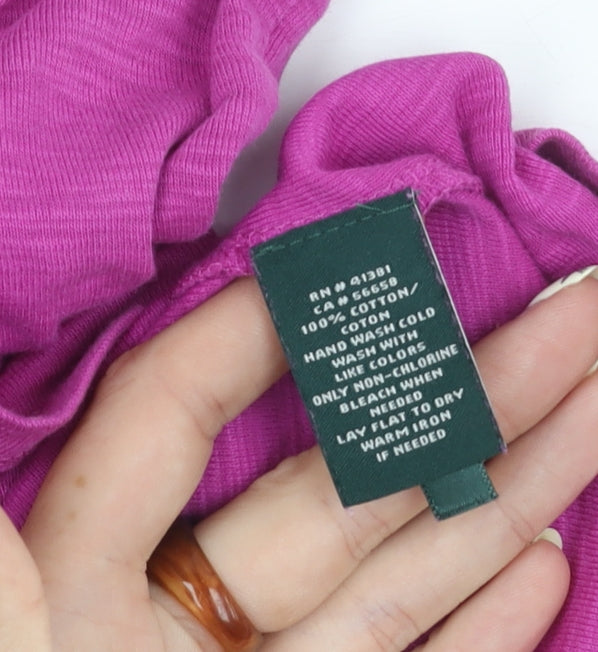 Ralph Lauren Women's Pink Cotton Sleeveless Tank Camisole