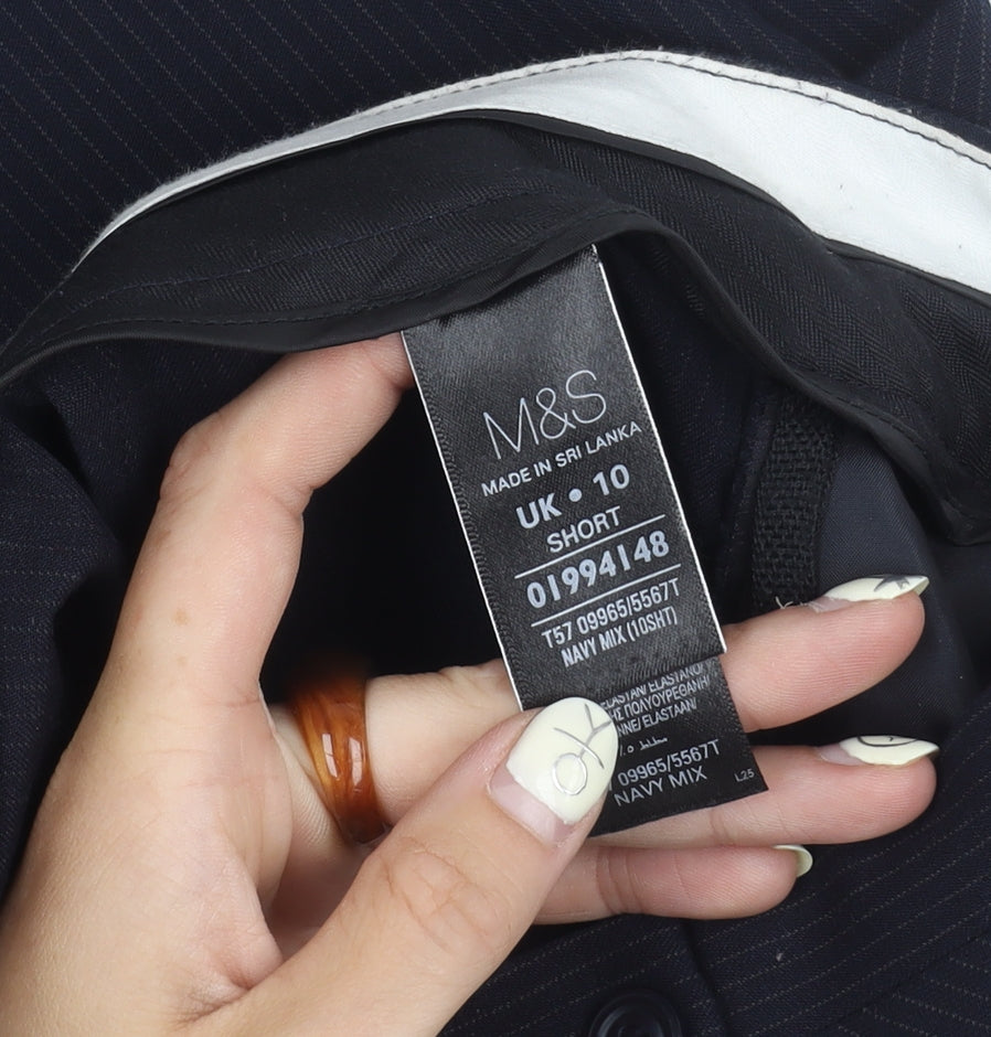 Marks and Spencer Women's Black Straight Trousers UK 10