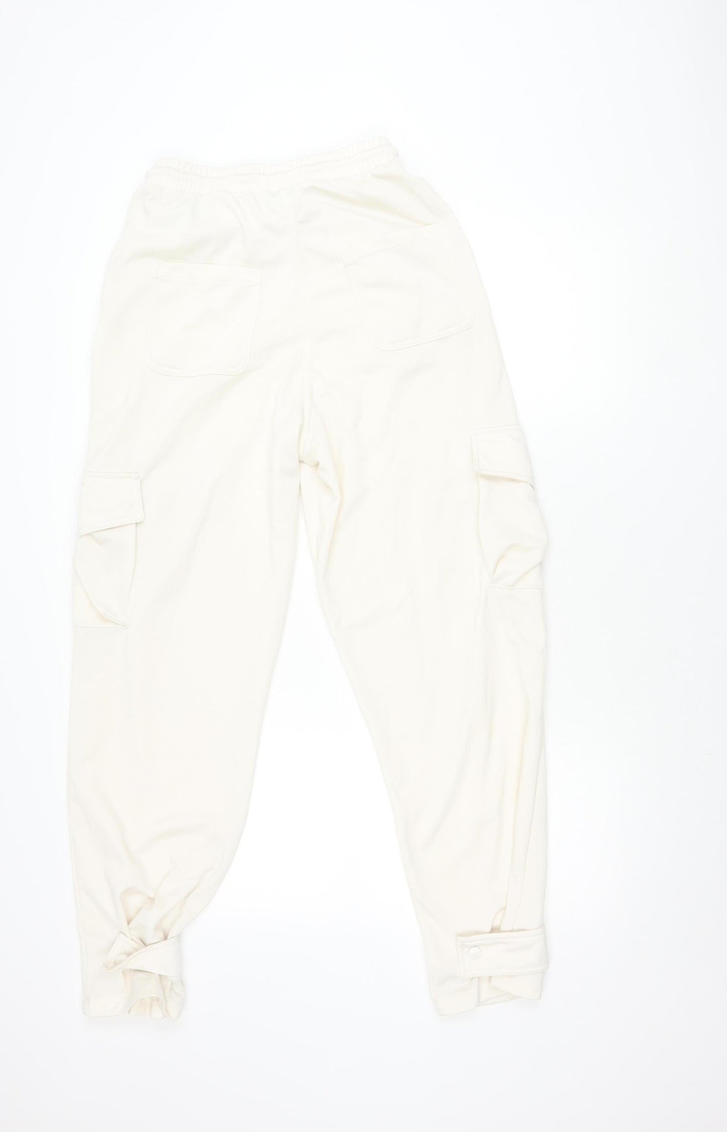 Adidas Unisex White Jogger Trousers - Large
