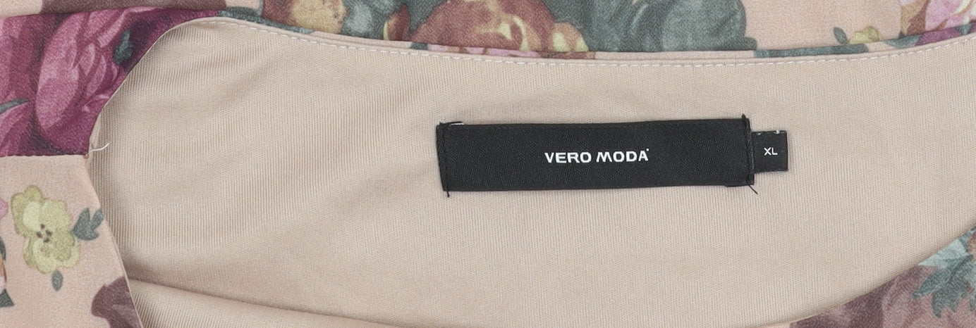 Vero Moda Women's Floral Multicoloured Blouse XL