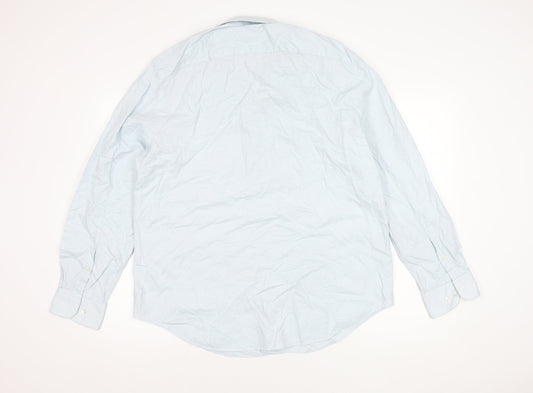 Jaeger Men's Blue Slim Fit Checked Shirt 17.5