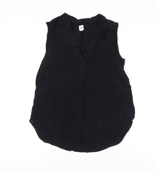 GAP Women's Black Sleeveless Blouse, Medium, Relaxed Fit