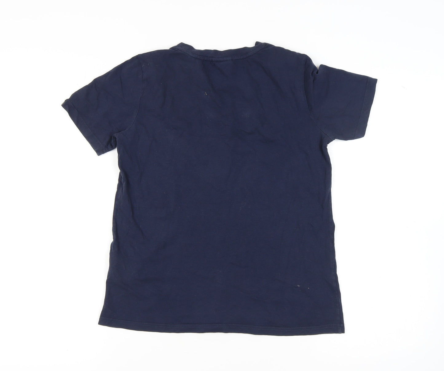 Superdry Women's Blue T-Shirt UK 8 Casual Cotton