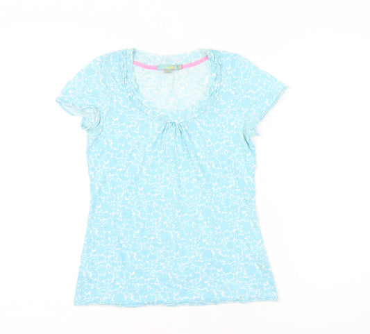 Womens UK Size 4 Boden Blue 100% Cotton T-Shirt