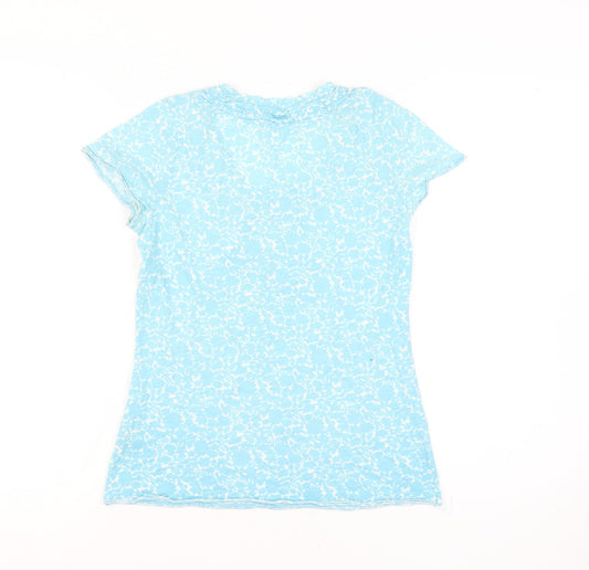 Boden Women's Blue T-Shirt Size 4 Scoop Neck