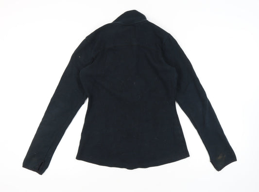 Ellesse Women's Black Zip Jacket, Size L, Logo Accent