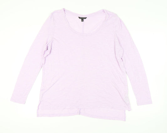Womens UK Size XL Banana Republic Purple Cotton Blend T-Shirt