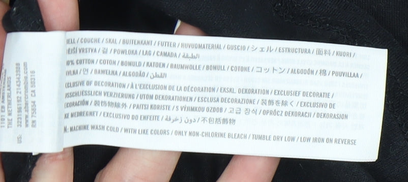 Hollister Men's Black Logo T-Shirt L - Comfy Crew Neck