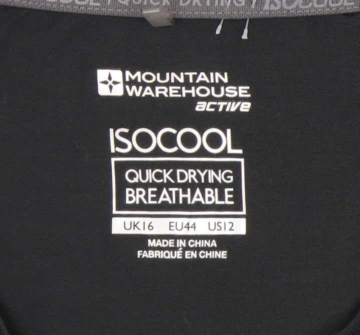 Mountain Warehouse Black Women's T-Shirt Size 16