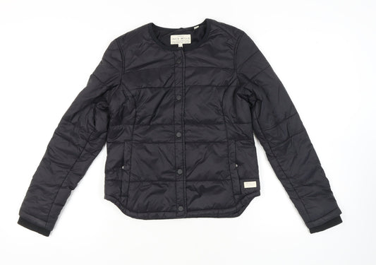 Jack Wills Women's Black Quilted Jacket Size 8