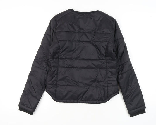 Jack Wills Women's Black Quilted Jacket Size 8