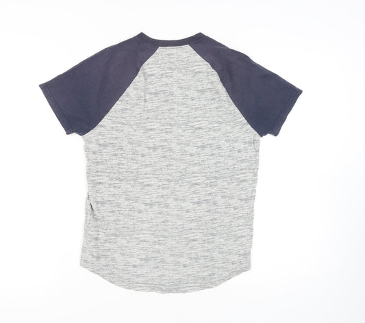 Hollister Men's Grey XS Colourblock T-Shirt