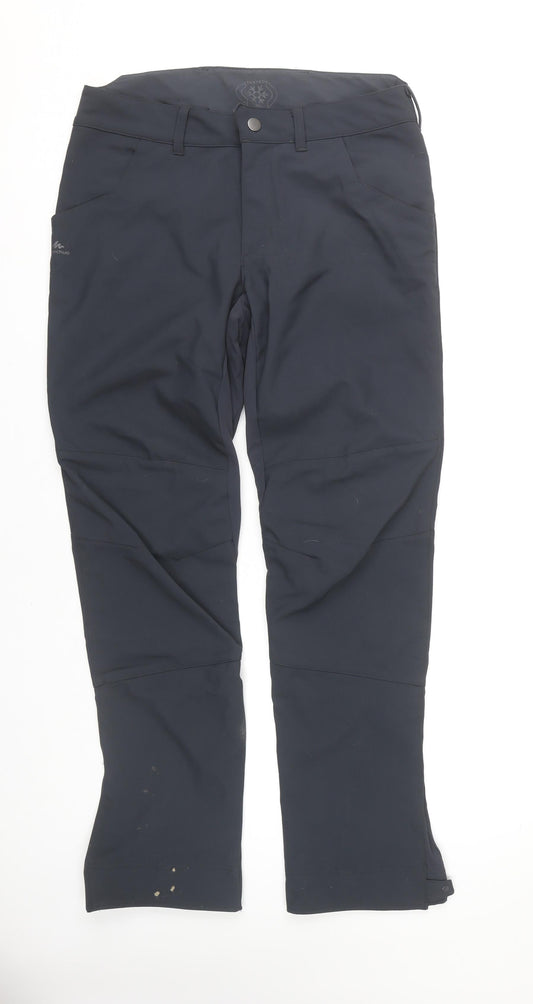 Decathlon Men's Black Snow Pants Lined Waterproof