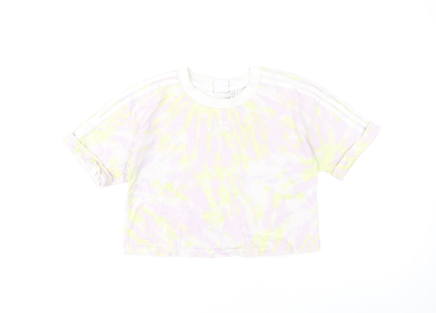 Adidas Women's Multicoloured Cropped T-Shirt Size 14