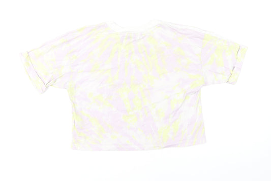 Adidas Women's Multicoloured Cropped T-Shirt Size 14