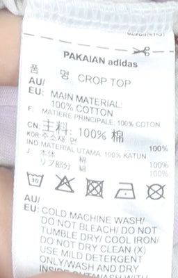 Adidas Women's Multicoloured Cropped T-Shirt Size 14