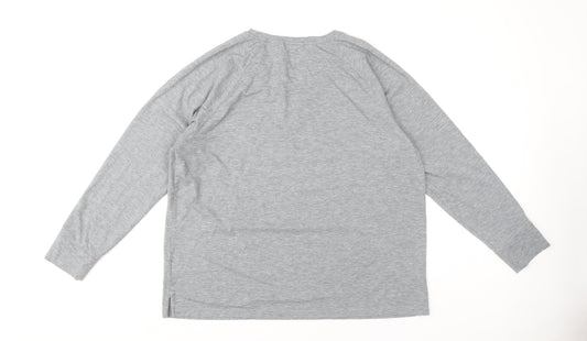 Lands' End Women's Grey XL Long Sleeve T-Shirt