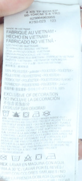 Nike Boys Orange T-Shirt 3-4 Years Reflective Moisture-Wicking