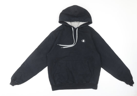 Champion Unisex Black Pullover Hoodie Small