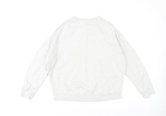 AllSaints Women's Grey Graphic Print Pullover Sweatshirt S