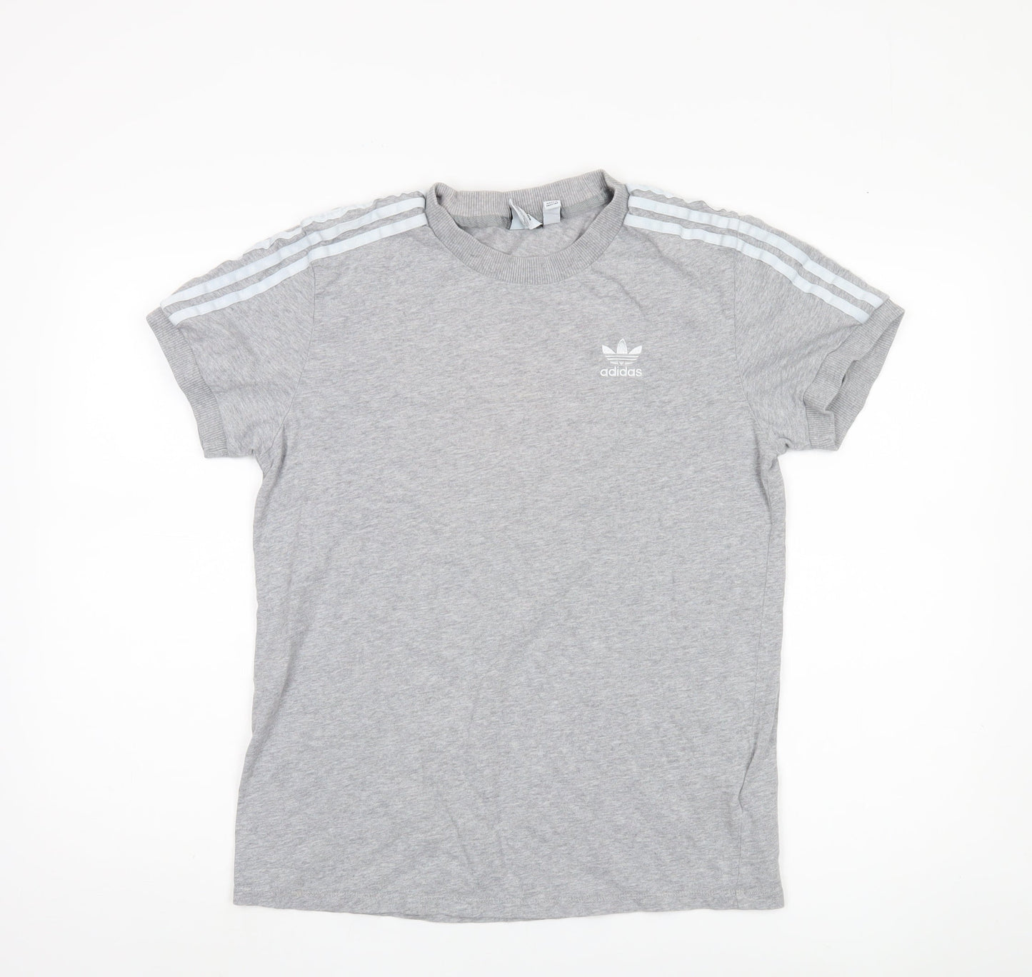 Adidas Grey Women's T-Shirt, Size 8, Casual, Sports Style