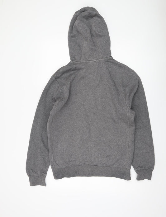 Nike Men's Grey S Pullover Hoodie with Logo Accent