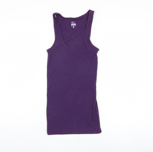 Nike Women's Purple Tank Top - Size M, Scoop Neck