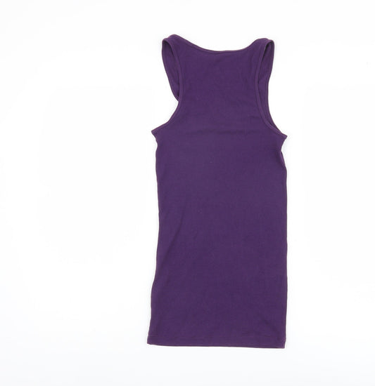 Nike Women's Purple Tank Top - Size M, Scoop Neck