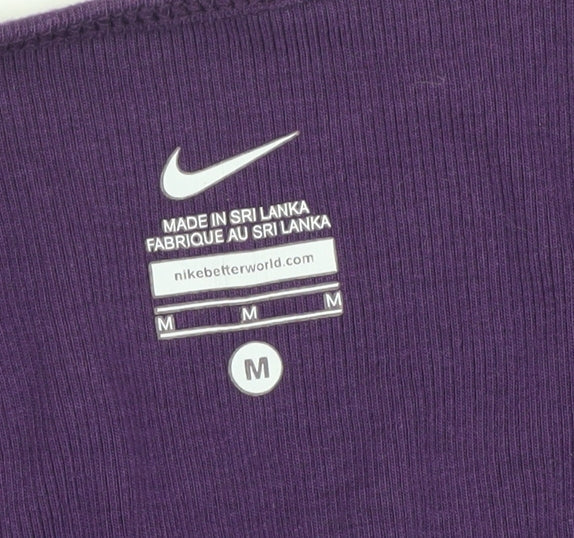 Nike Women's Purple Tank Top - Size M, Scoop Neck